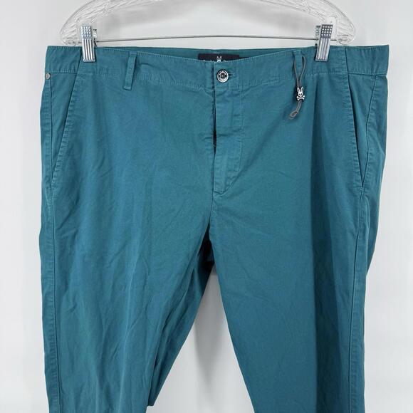 Psycho Bunny Mens Willis Pants Cotton Twill Chinos Cosmic Teal 38 NWT - Picture 1 of 9